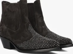 STEFANO LAURAN grijze enkellaarsjes 9706r>DAMES Enkellaarsjes