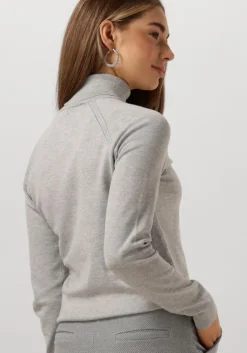 grijze summum coltrui turtle neck sweater soft viscose polyamide knit