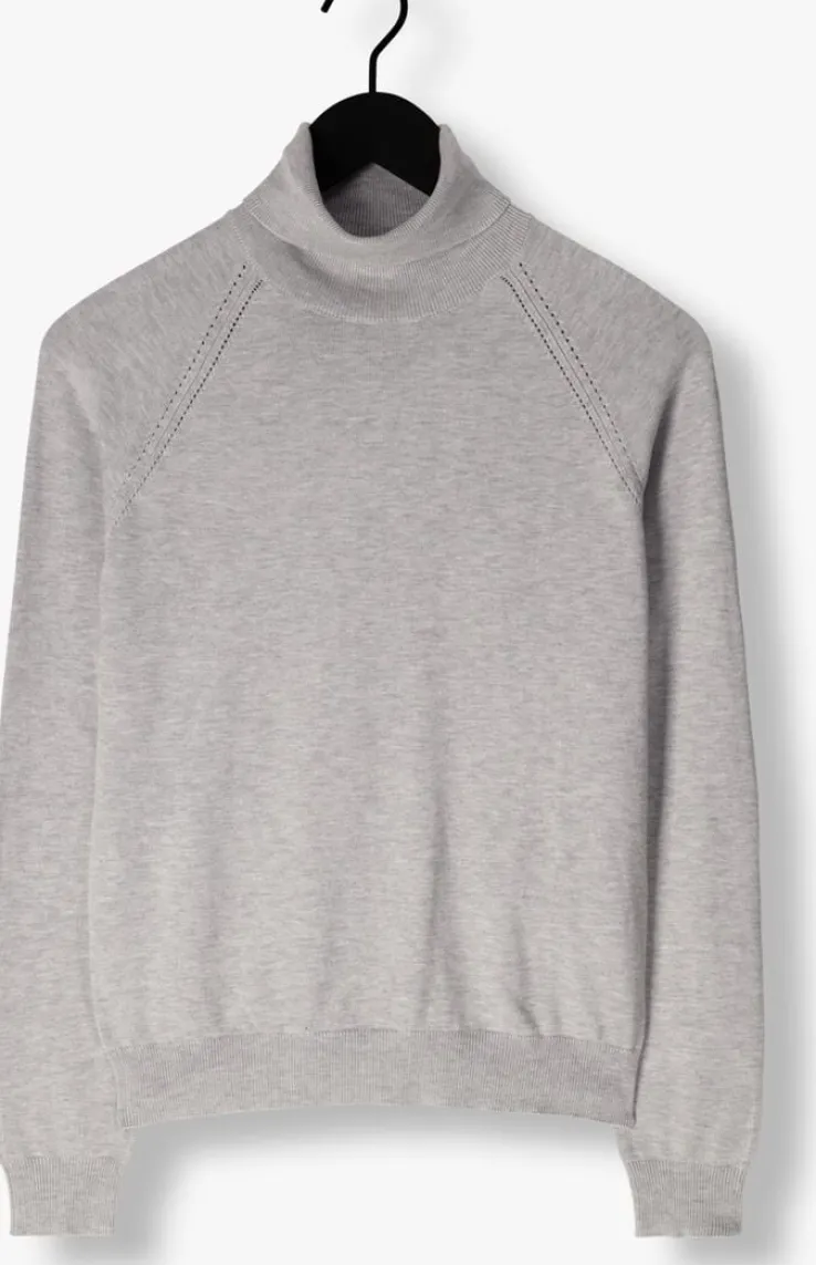 grijze summum coltrui turtle neck sweater soft viscose polyamide knit