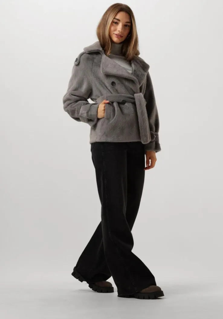 grijze summum coltrui turtle neck sweater soft viscose polyamide knit