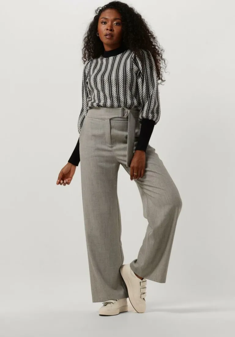 SUNCOO grijze pantalon jaime>DAMES Broeken