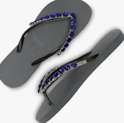 grijze uzurii teenslippers sarah