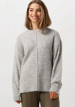 VANILIA grijze trui abigail structured sweater>DAMES Truien & Vesten