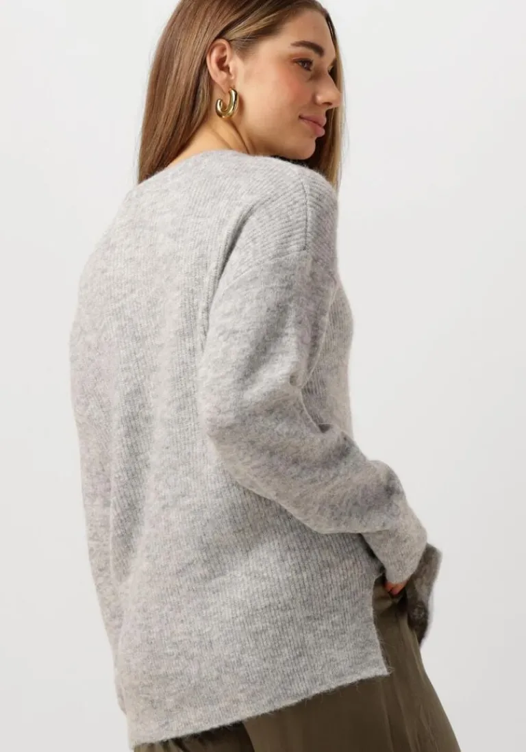 VANILIA grijze trui abigail structured sweater>DAMES Truien & Vesten