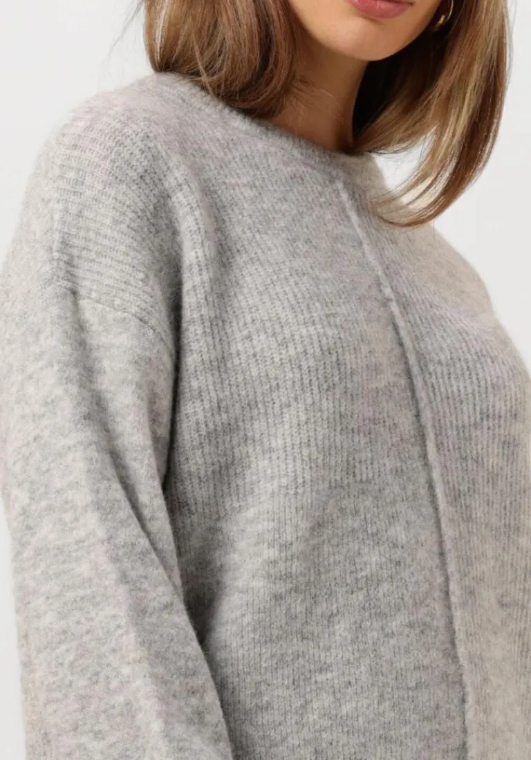 VANILIA grijze trui abigail structured sweater>DAMES Truien & Vesten