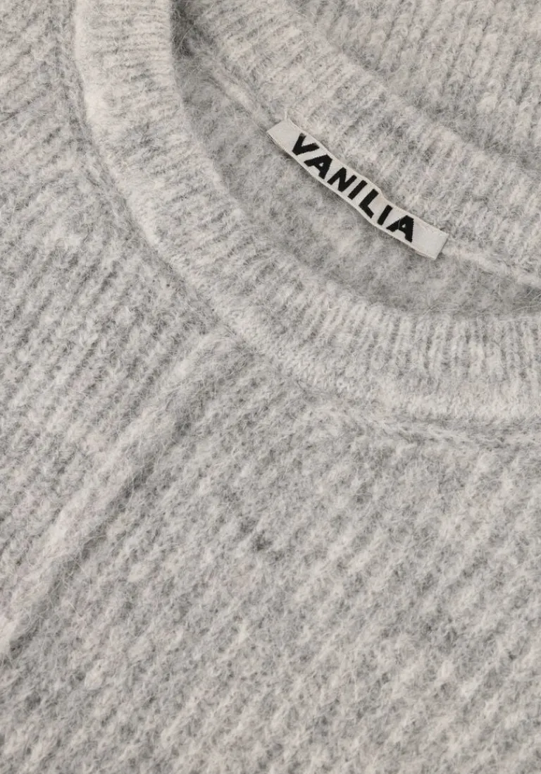 VANILIA grijze trui abigail structured sweater>DAMES Truien & Vesten