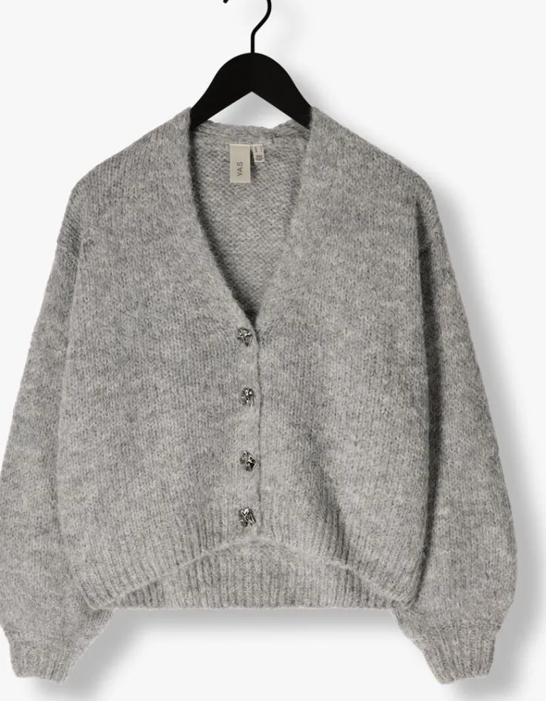 Y.A.S. grijze vest yasvigga ls knit cardigan>DAMES Truien & Vesten