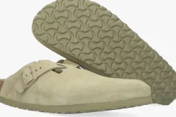 groene birkenstock instappers boston dames