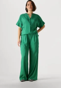 groene by-bar wijde broek benji dobby pant