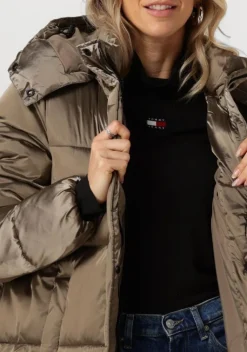 CALVIN KLEIN e gewatteerde jas monologo nd shiny long puffer><noscript><img width=