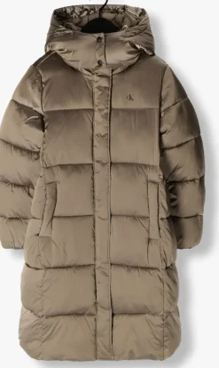 CALVIN KLEIN e gewatteerde jas monologo nd shiny long puffer><noscript><img width=