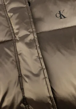 CALVIN KLEIN e gewatteerde jas monologo nd shiny long puffer><noscript><img width=
