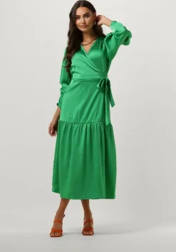 groene co'couture midi jurk mira wrap dress