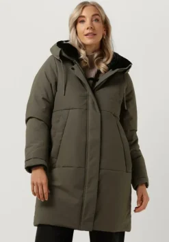 groene elvine gewatteerde jas tiril