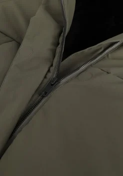 groene elvine gewatteerde jas tiril