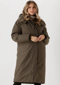 groene elvine gewatteerde jas saira