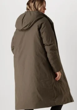 groene elvine gewatteerde jas saira