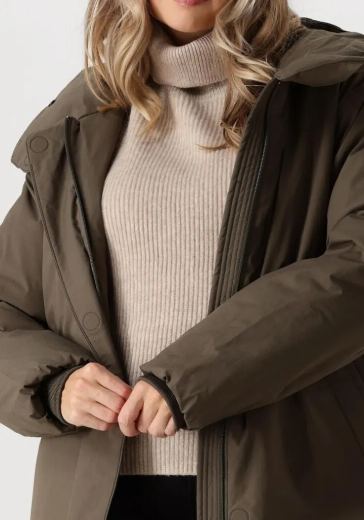 groene elvine gewatteerde jas saira