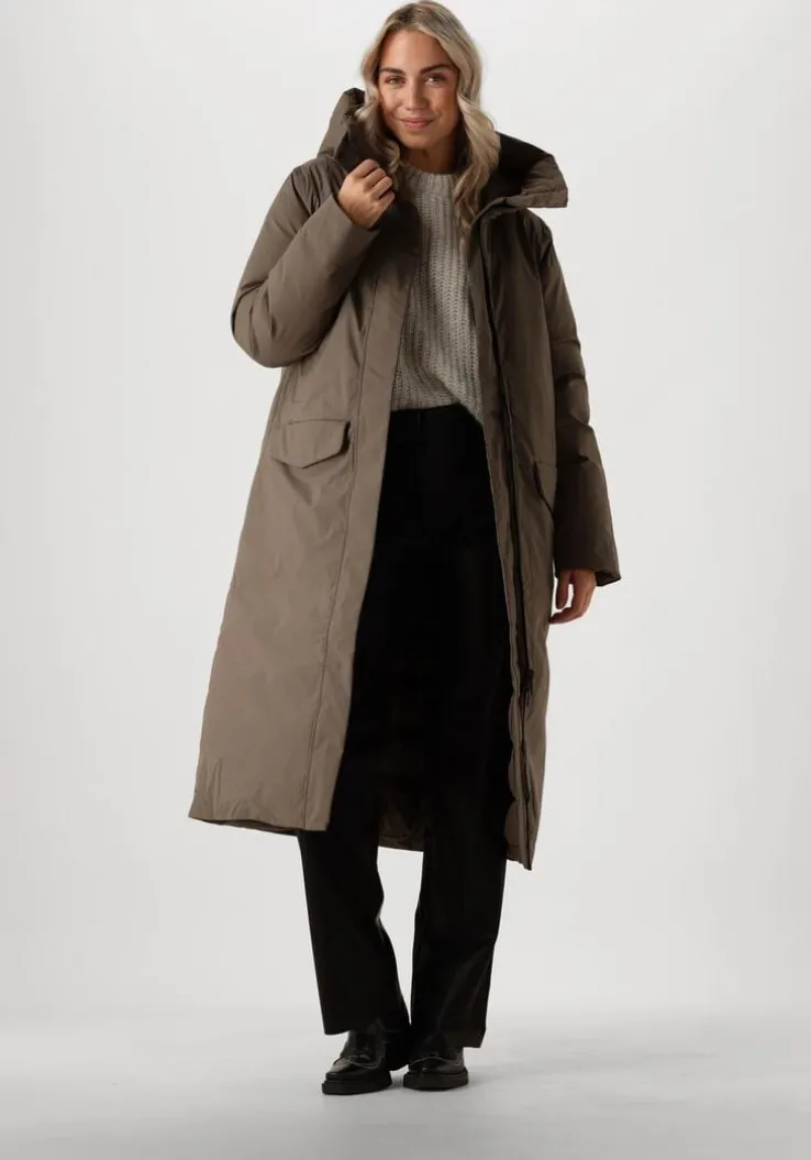 groene elvine gewatteerde jas asha