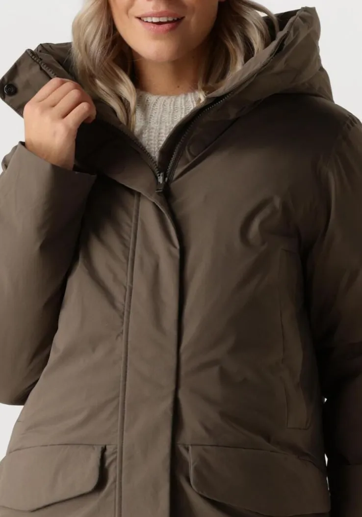 groene elvine gewatteerde jas asha