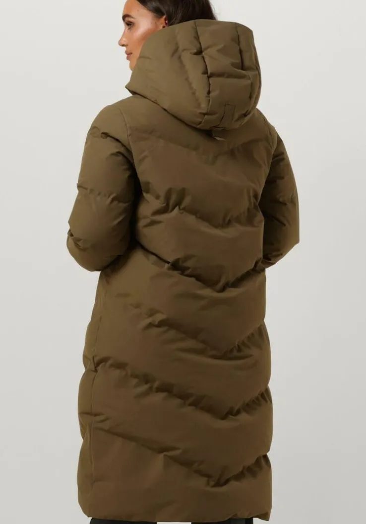 groene elvine gewatteerde jas naemi