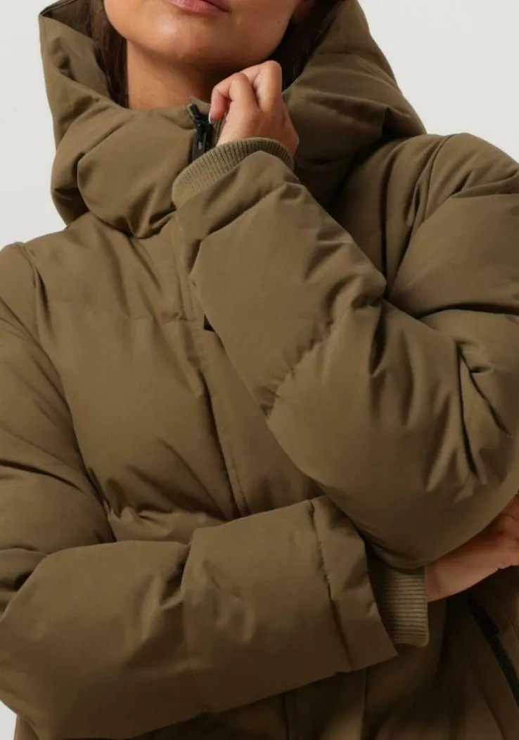 groene elvine gewatteerde jas naemi