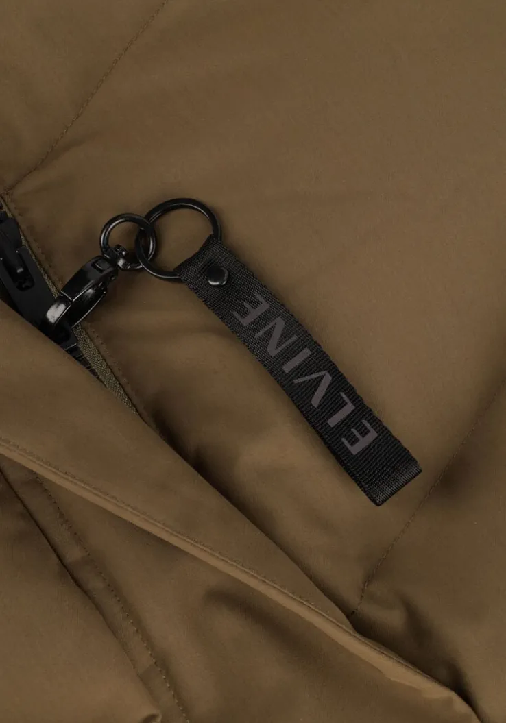 groene elvine gewatteerde jas naemi