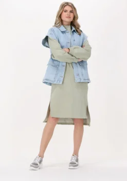 groene esmé studios midi jurk madeline oversized sweatdress