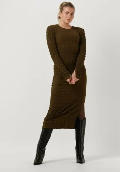 groene gestuz midi jurk alleny dress