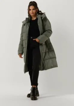 groene levete room gewatteerde jas lr-gibella jacket