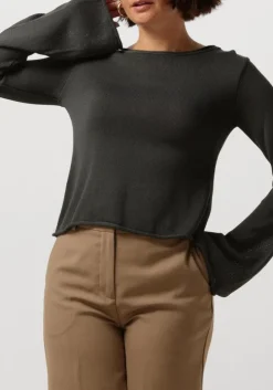 groene modström tops & t-shirts ivonnemd flared o-neck