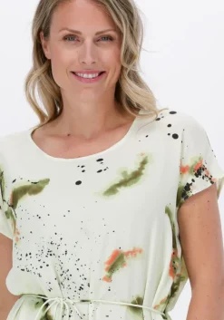 groene mos mosh midi jurk sema blury twill dress