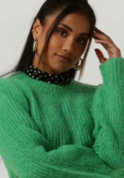 groene neo noir trui martina fluffy knit blouse
