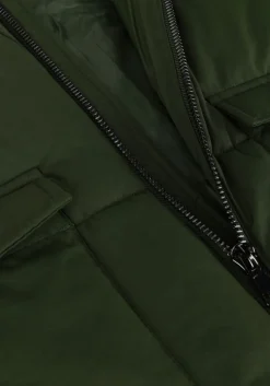groene object gewatteerde jas objzhanna l/s long jacket noos