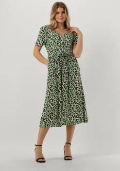 groene object midi jurk objisabella 2/4 dress