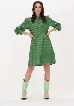 groene object mini jurk kendra l/s dress