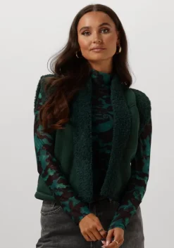 POM AMSTERDAM e gilet lammy teal green>DAMES Gilets|Blazers