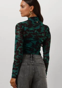 POM AMSTERDAM e top turtleneck - camo teal green><noscript><img width=