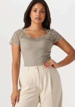 groene rosemunde top beatha capsleeve