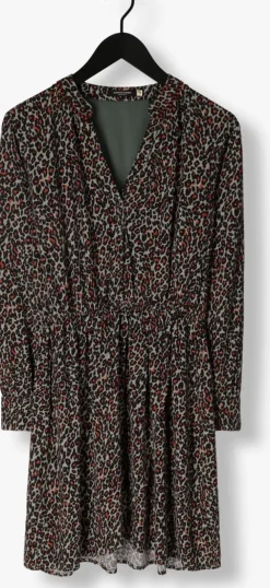 groene scotch & soda mini jurk elasticated waist mini dress