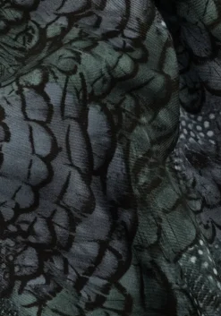 groene scotch & soda wijde broek eleni high-rise wide leg pyjama pant