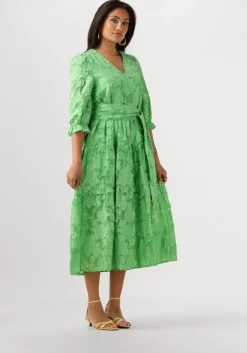 groene selected femme midi jurk slfsadie 3/4 midi dress