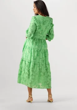 groene selected femme midi jurk slfsadie 3/4 midi dress