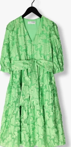 groene selected femme midi jurk slfsadie 3/4 midi dress