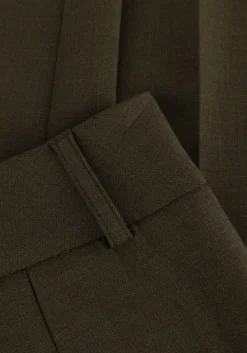 groene selected femme pantalon slfrita mw wide pant