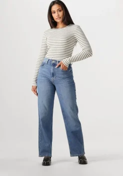 groene selected femme tops & t-shirts slfanna ls crew neck tee str