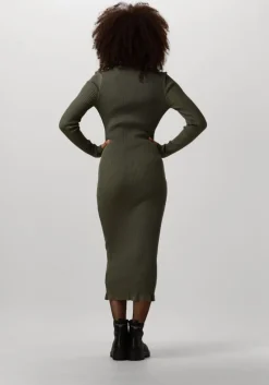groene silvian heach midi jurk gpa24081ve