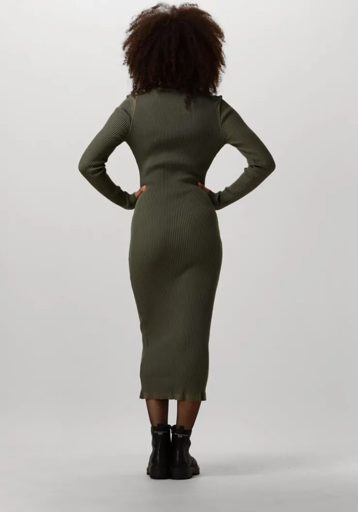 groene silvian heach midi jurk gpa24081ve