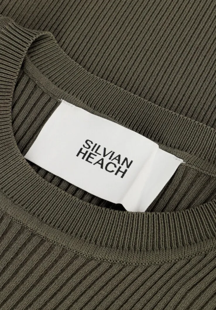 groene silvian heach midi jurk gpa24081ve