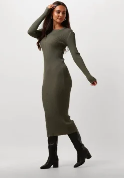 groene silvian heach midi jurk gpa24081ve